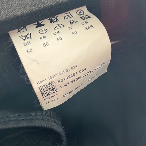 Hugo Boss Stretch Wool Dress Pants in Gray 34 SHORT - Picture 4 of 6